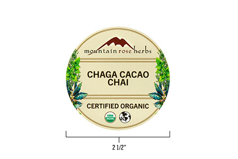 Mountain rose herbs promotional tea label